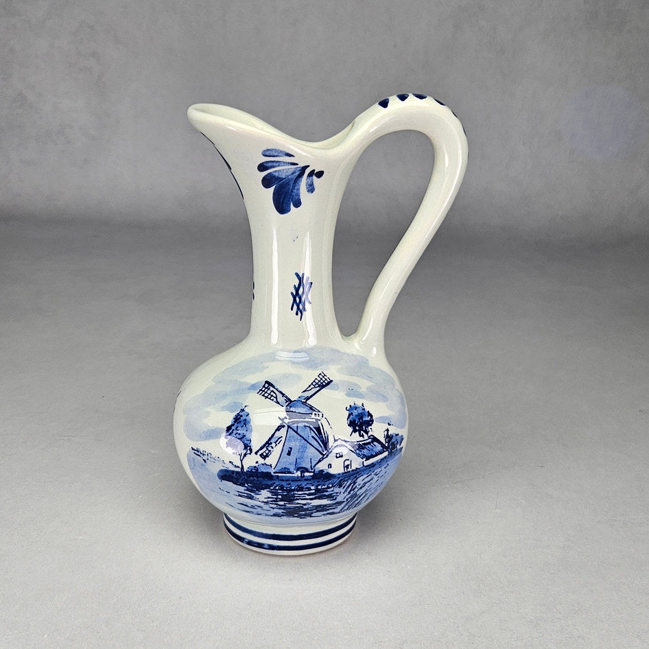 Delfts Holland Blue-and-White Windmill Ewer, product view 1
