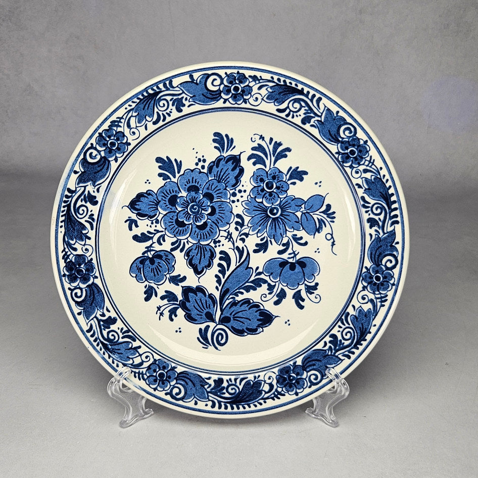 Distel Blauw Delfts Blue and White Floral Wall Plate, product view 1