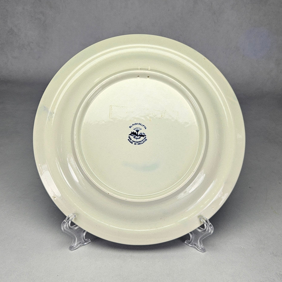 Distel Blauw Delfts Blue and White Floral Wall Plate, product view 5