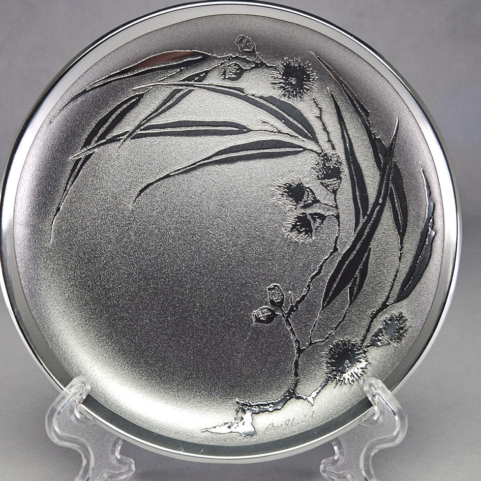 Don Sheil Flowering Gum Silver-Toned Decorative Plate