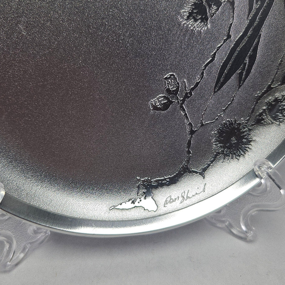 Don Sheil Flowering Gum Silver-Toned Decorative Plate