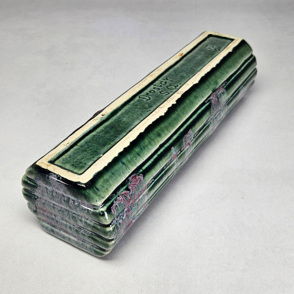 Drostdy 123 Green and Purple Ribbed Flower Trough