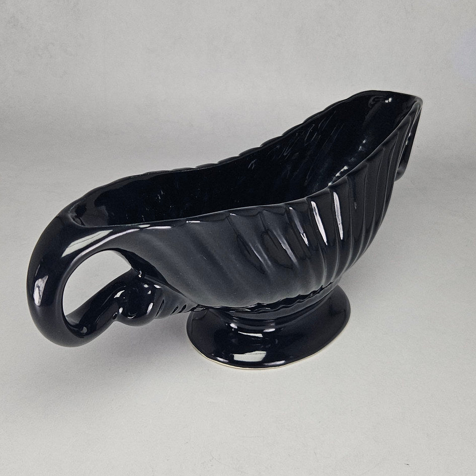 Drostdy Grahamstown Black Pottery Mantel Vase c.1950