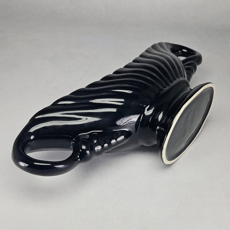 Drostdy Grahamstown Black Pottery Mantel Vase c.1950