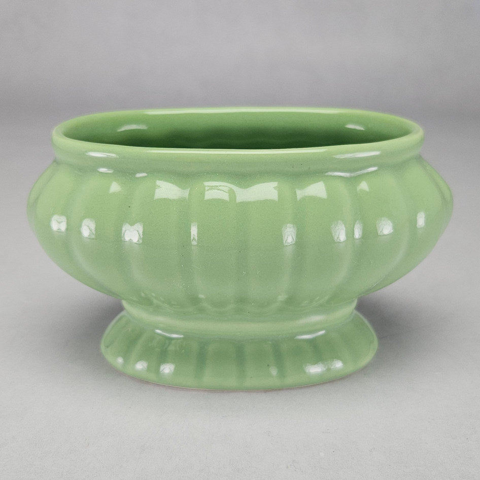 Drostdy Ware Light Green Fluted Footed Ceramic Planter Style 413A
