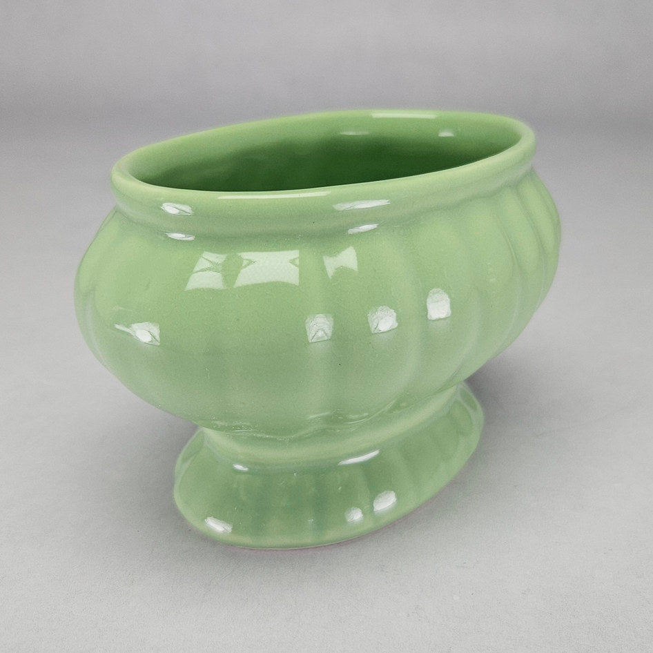 Drostdy Ware Light Green Fluted Footed Ceramic Planter Style 413A