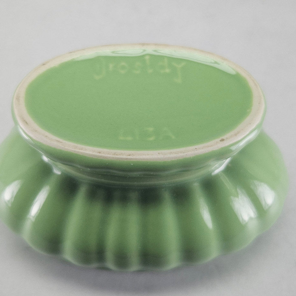 Drostdy Ware Light Green Fluted Footed Ceramic Planter Style 413A