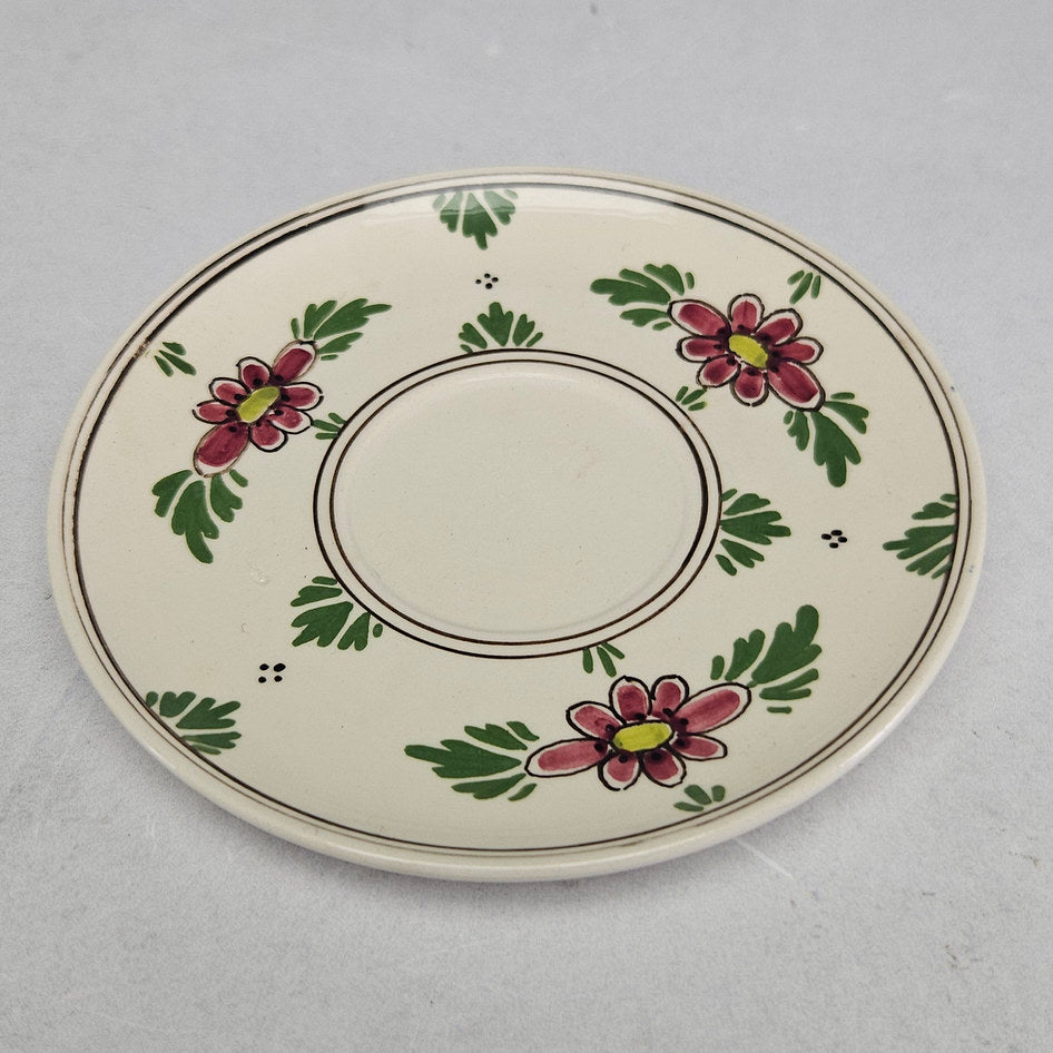 Dutch Delft-Style Polychrome Holland Cup and Saucer