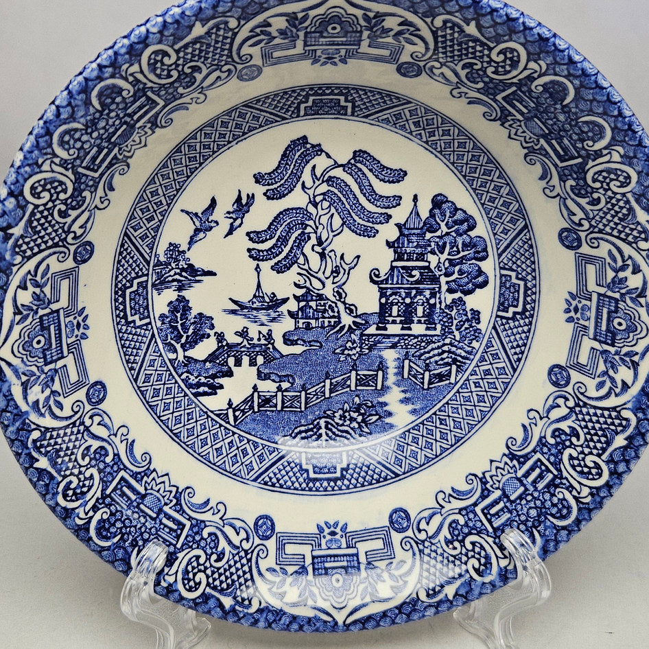 EIT England Blue Willow Ceramic Dessert Bowl