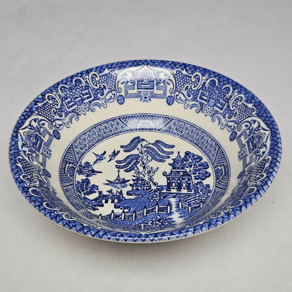 EIT England Blue Willow Ceramic Dessert Bowl