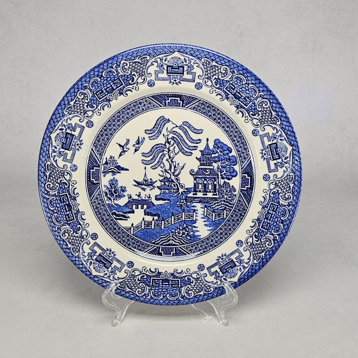 EIT England Blue Willow Ceramic Dinner Plate, view 1