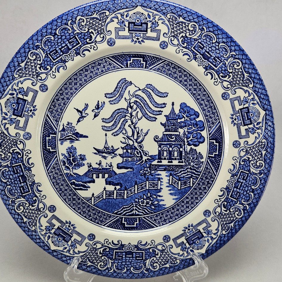 EIT England Blue Willow Ceramic Dinner Plate