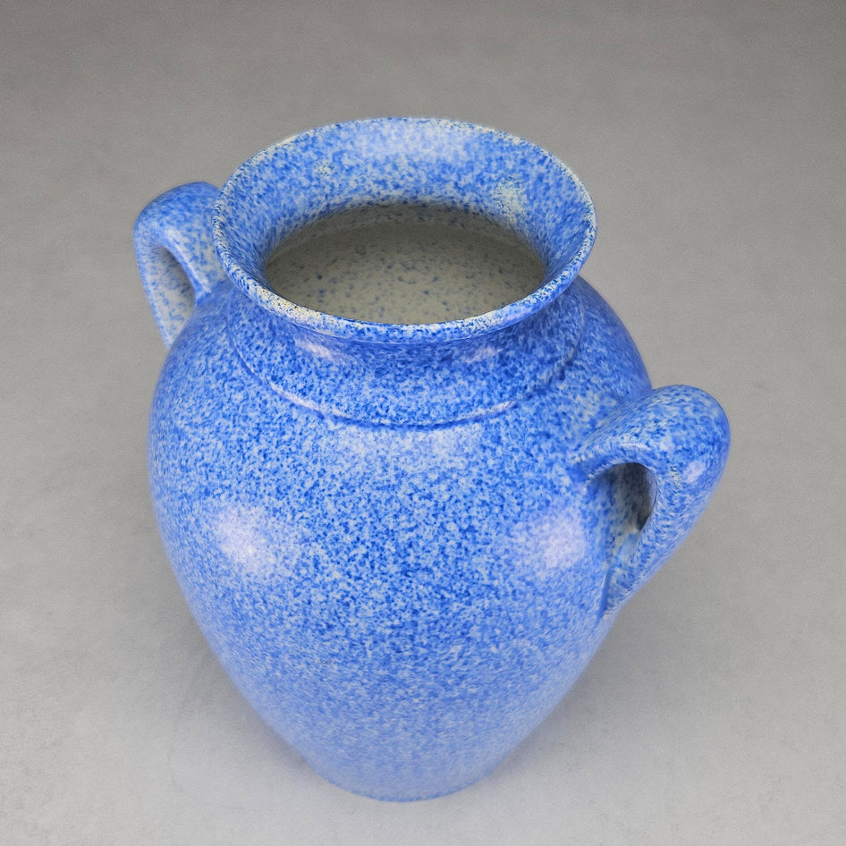 Empire Ware Bright Speckled Blue Twin-Handled Urn Vase