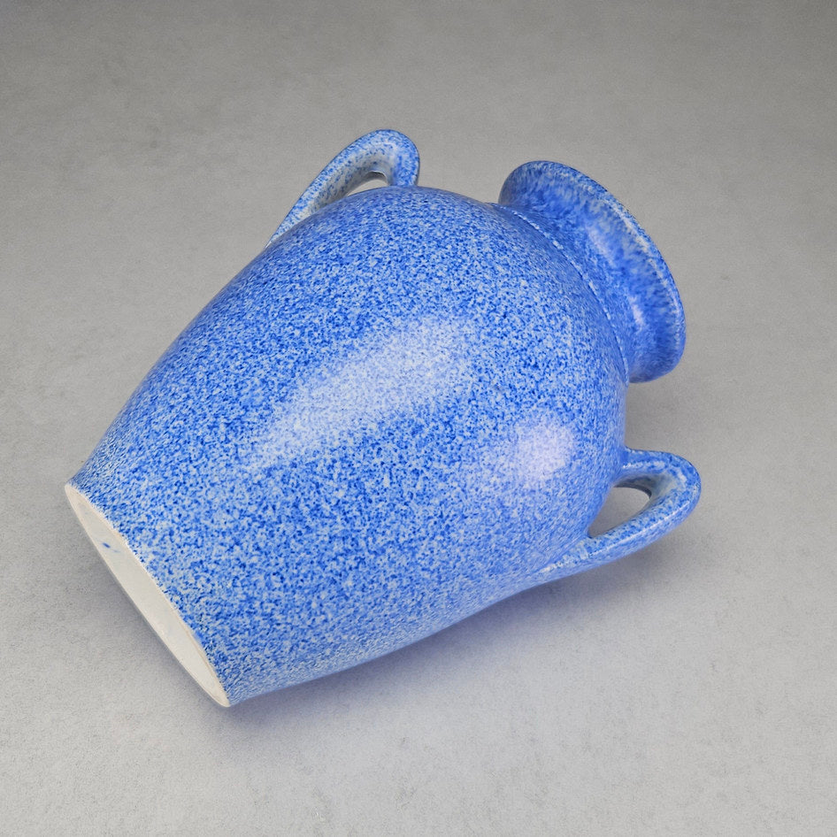 Empire Ware Bright Speckled Blue Twin-Handled Urn Vase