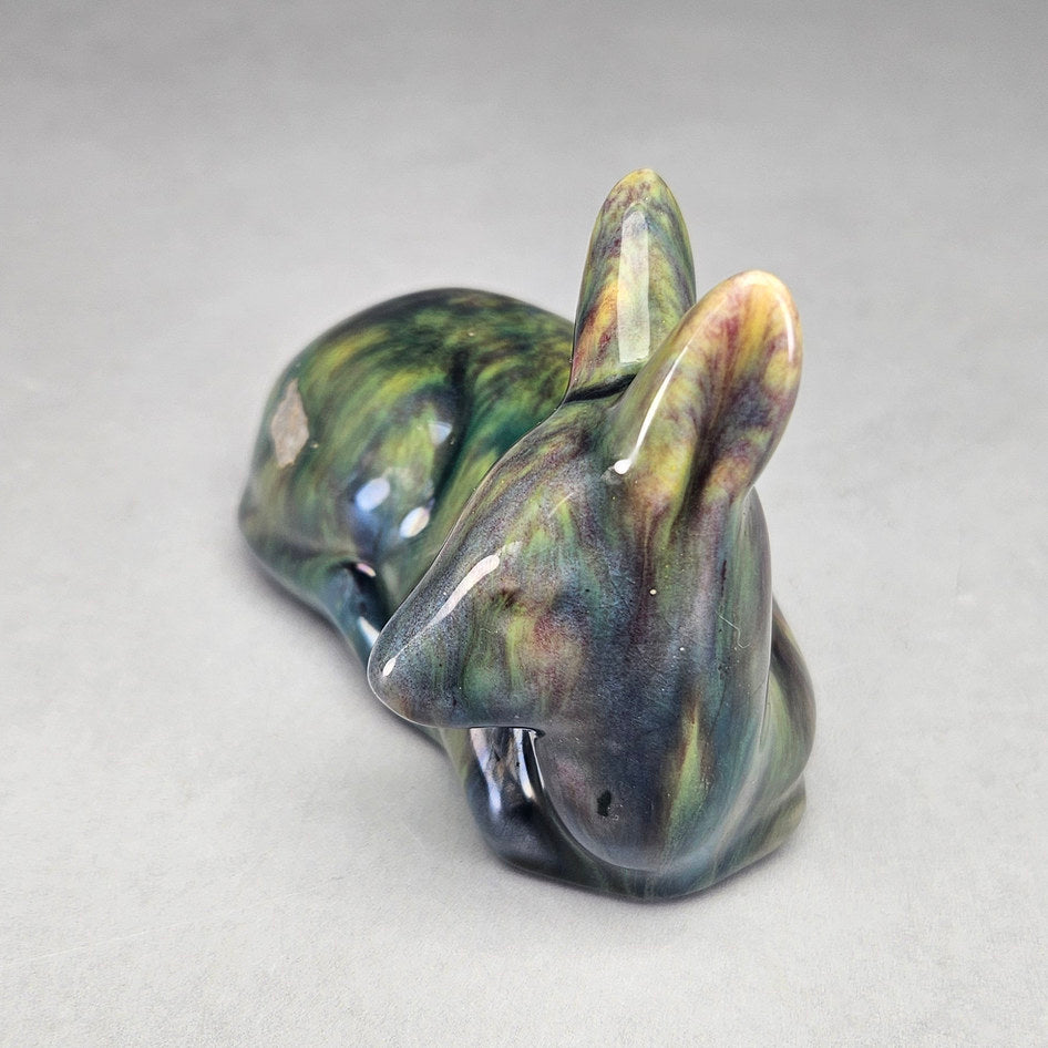 Flora Ann Mottled Reclining Deer Figurine