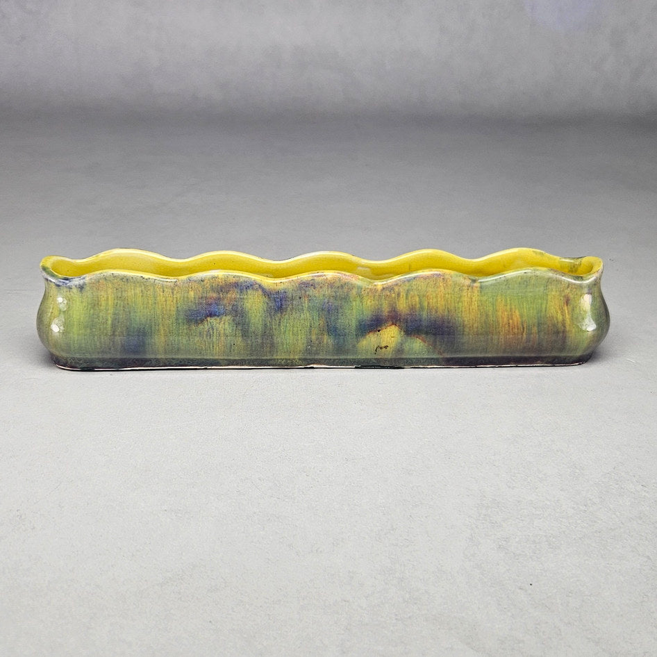 Flora-Ann Ware Multicolour Scalloped Trough Vase, view 1
