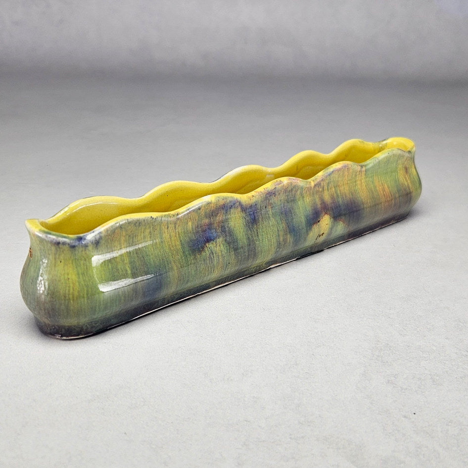 Flora-Ann Ware Multicolour Scalloped Trough Vase, view 2