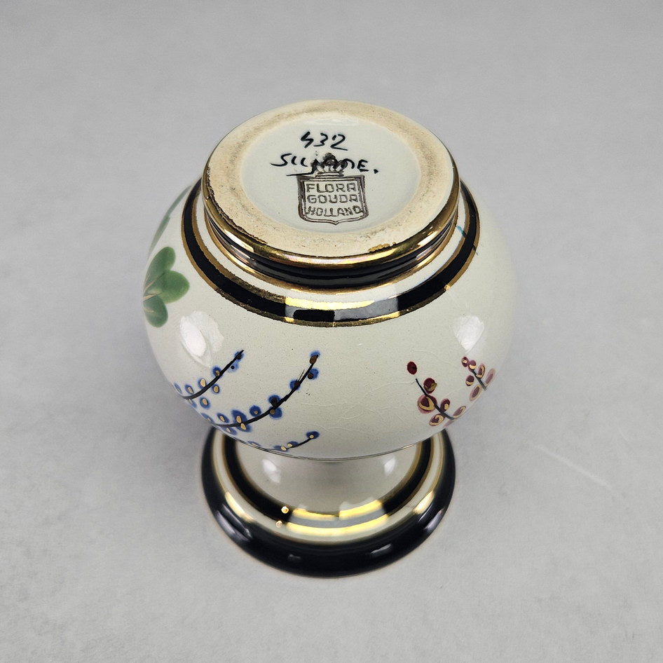 Flora Gouda Holland Simone Hand-Painted Floral Ceramic Vase