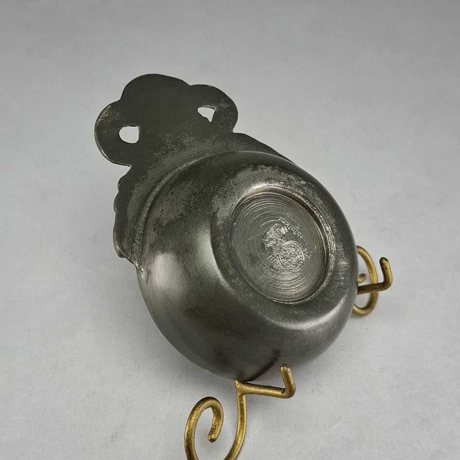 Les Potstainiers Hutois Pewter Sommelier's Wine Tasting Cup with Coin Detail