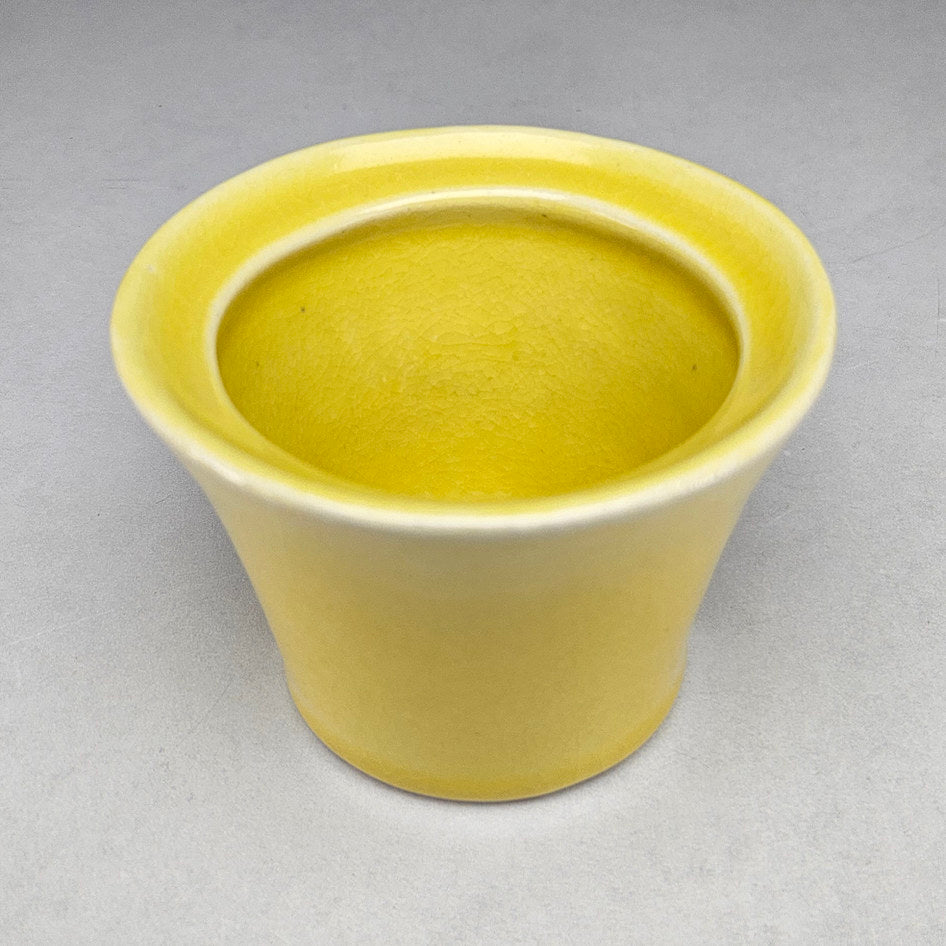 Hamburger Potteries 291 Yellow Lidded Condiment Pot, view 3