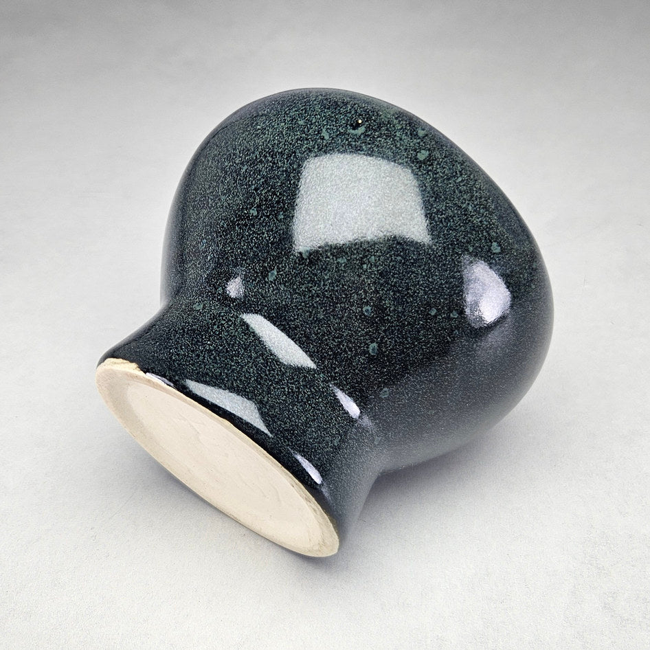 Hamburger Potteries 402 Speckled Green and Cobalt Planter, view 3