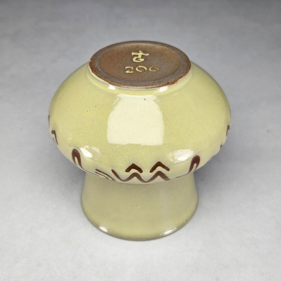 Hamburger's Pottery Yellow Geometric Vase 206