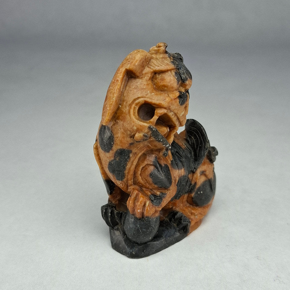 Hand-Carved Stone Chinese Guardian Lion