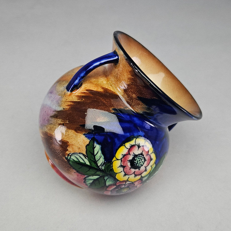 H&K Tunstall Cobalt Blue Floral Twin-Handled Bowl