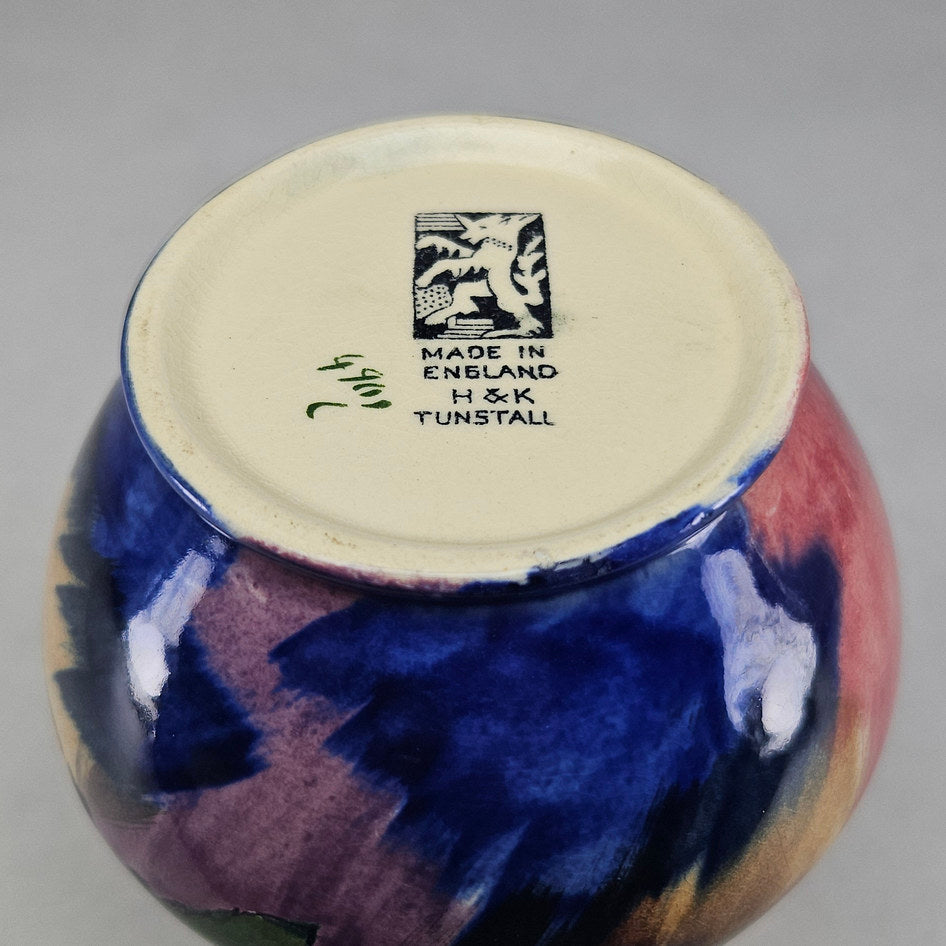 H&K Tunstall Floral Decorated Cylindrical Vase
