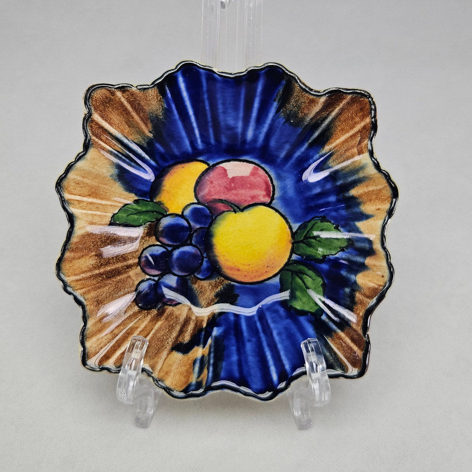 H&K Tunstall Fruit Decorated Scalloped Ceramic Dish
