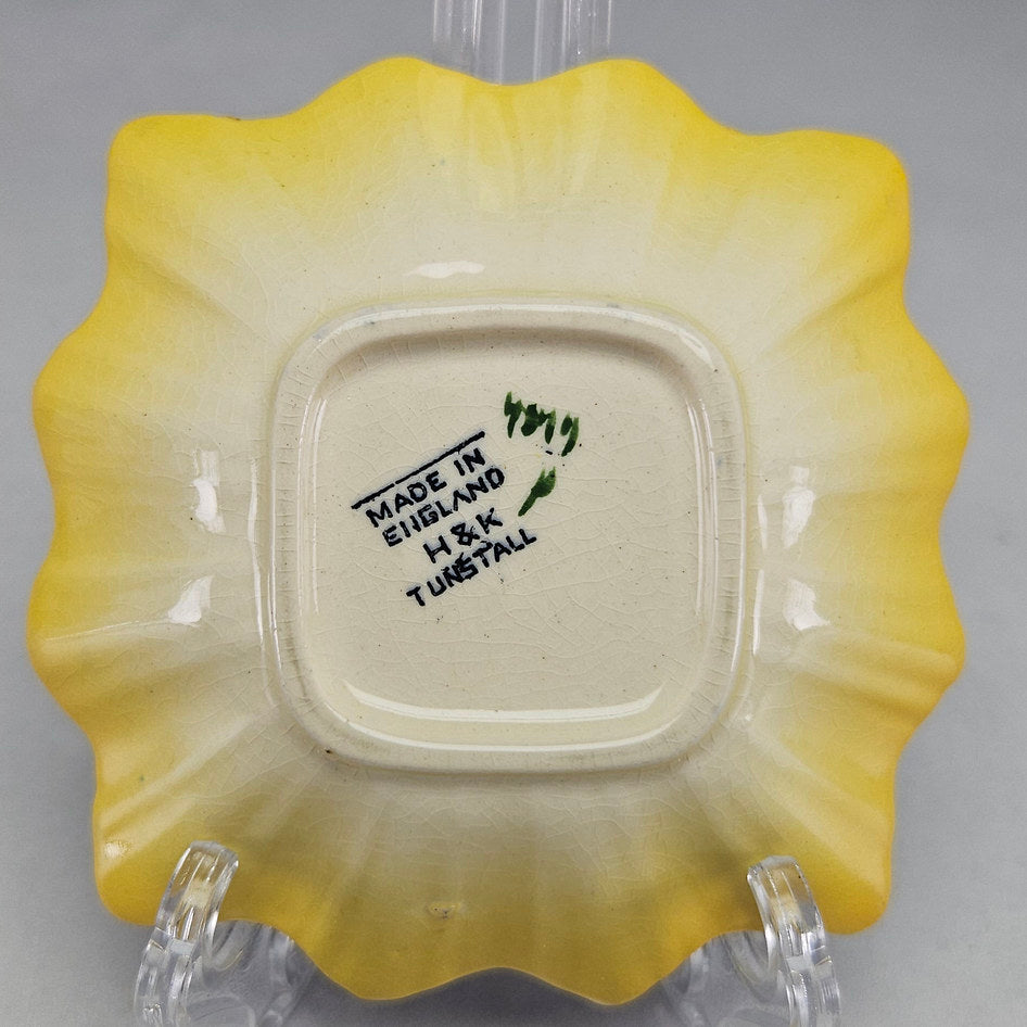 H&K Tunstall Fruit Decorated Scalloped Ceramic Dish