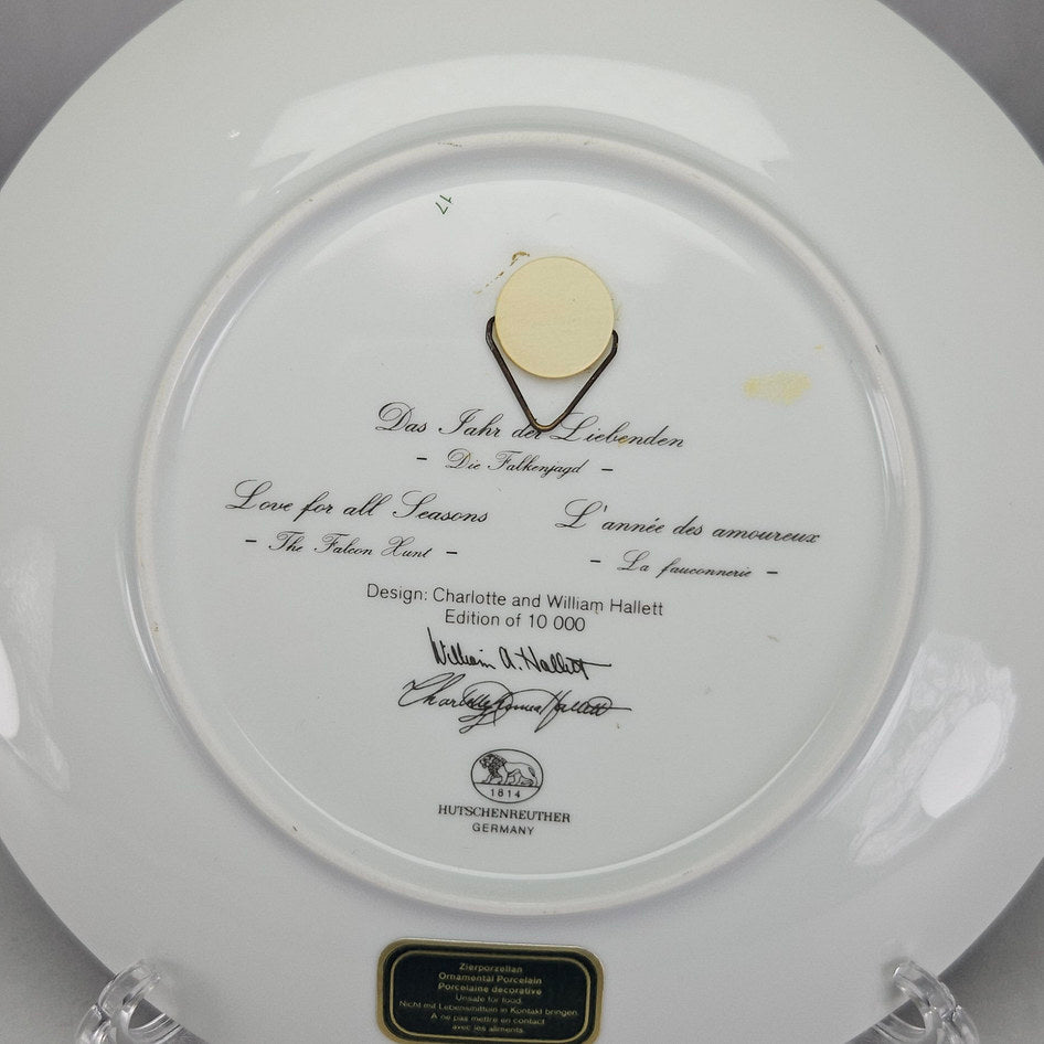 Hutschenreuther Love for All Seasons The Falcon Hunt Wall Plate