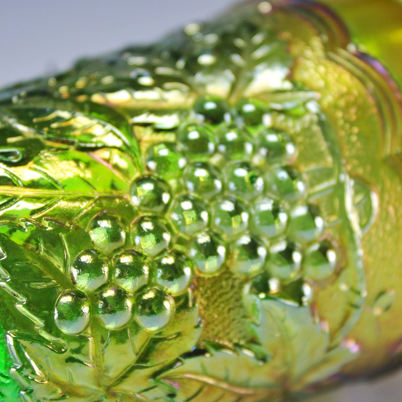 Imperial Glass Green Grape Carnival Glass Tumbler