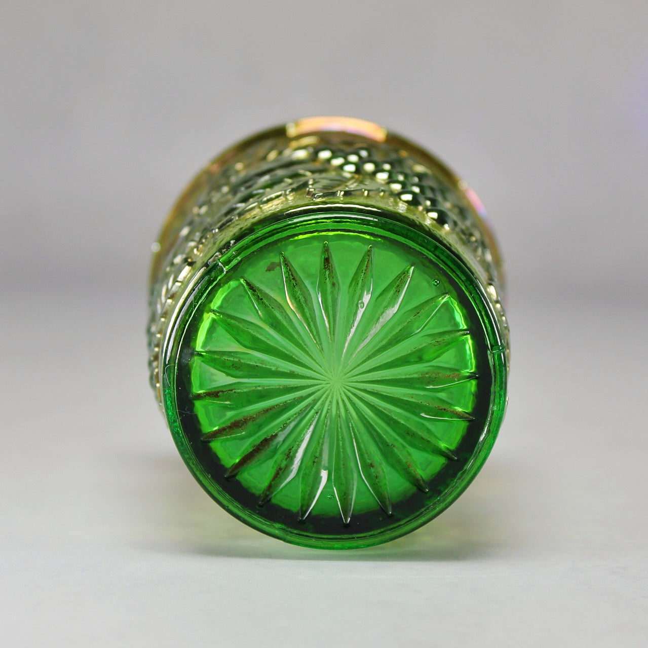 Imperial Glass Green Grape Carnival Glass Tumbler