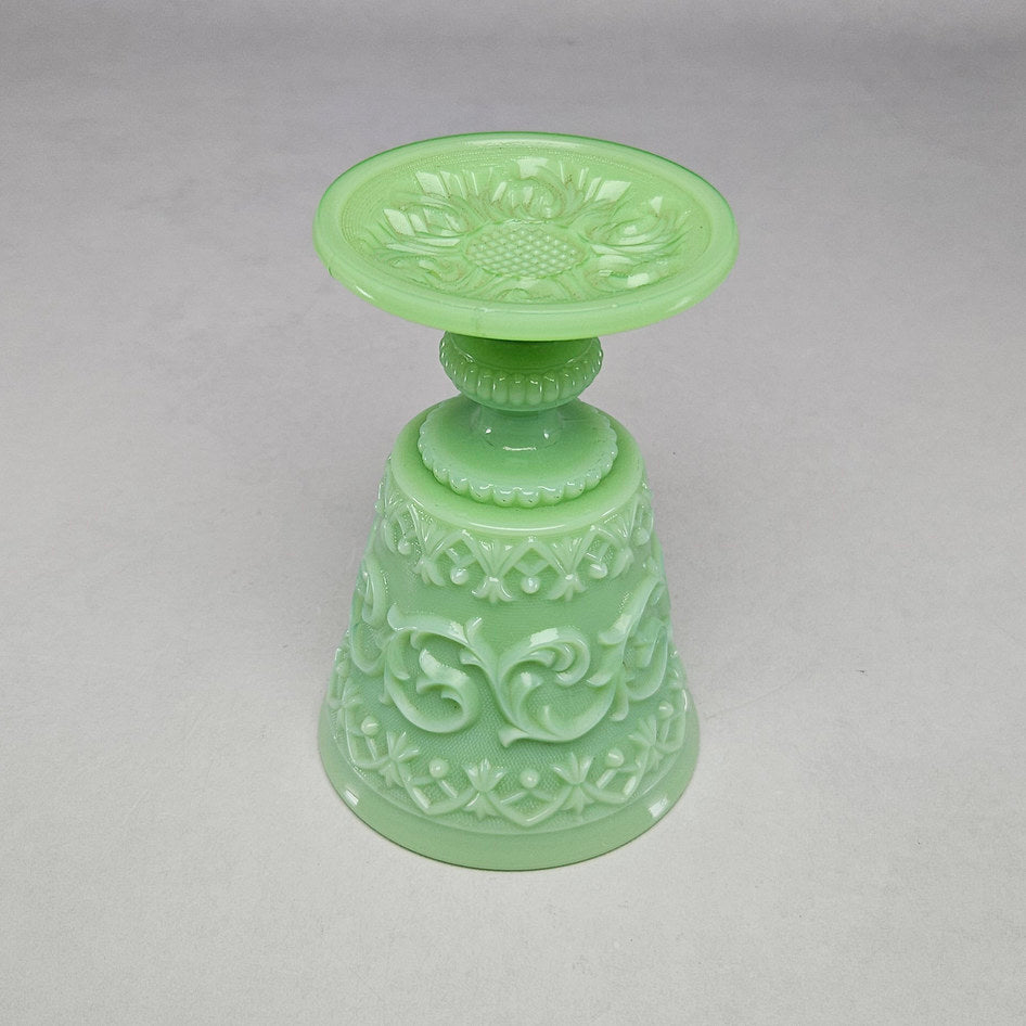 Ivima Scroll Green Jadeite Glass Goblet
