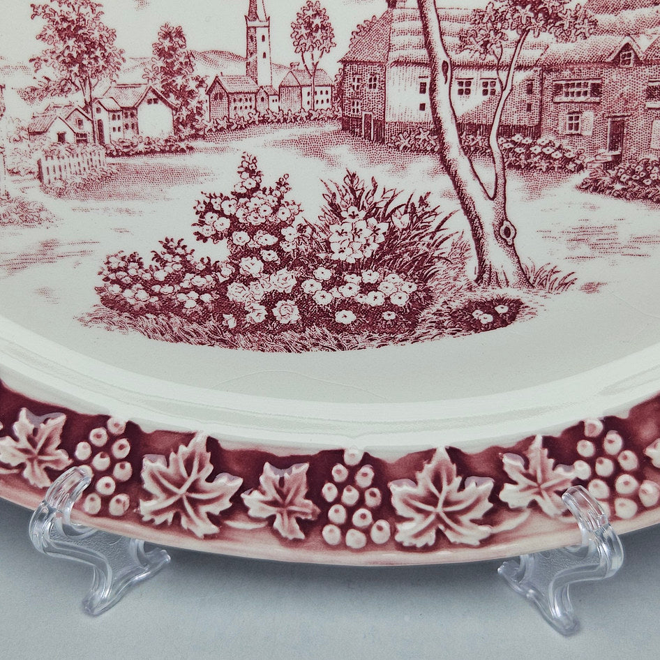 Jones & Middleton The Original Staffordshire Red Transferware Oval Platter