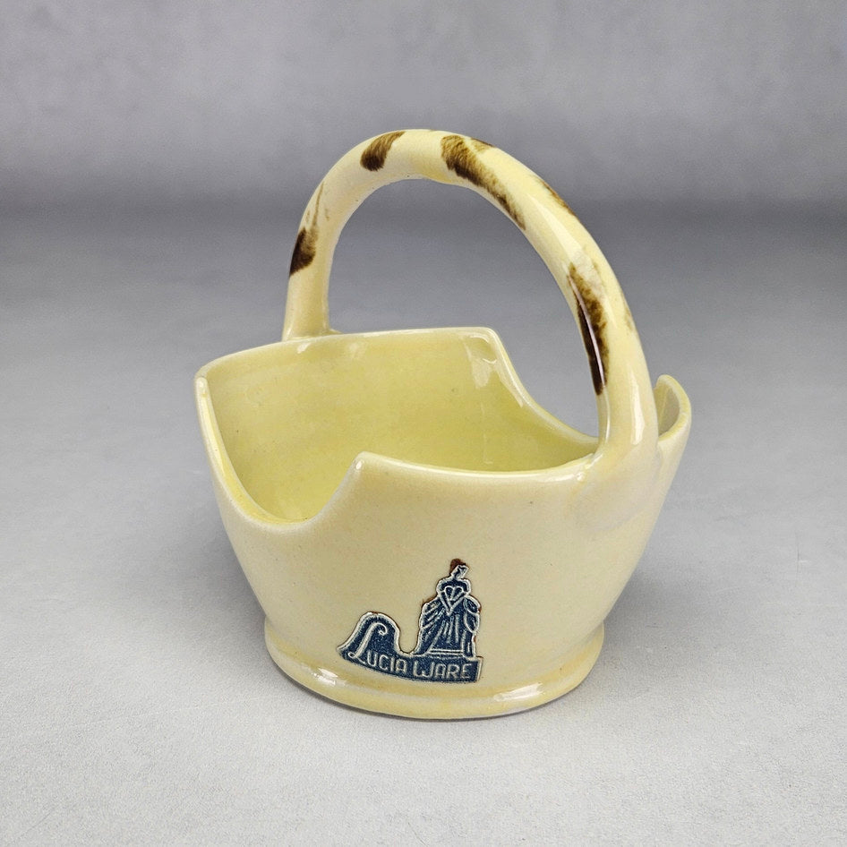 Lucia Ware 153 Yellow Ceramic Basket, view 2