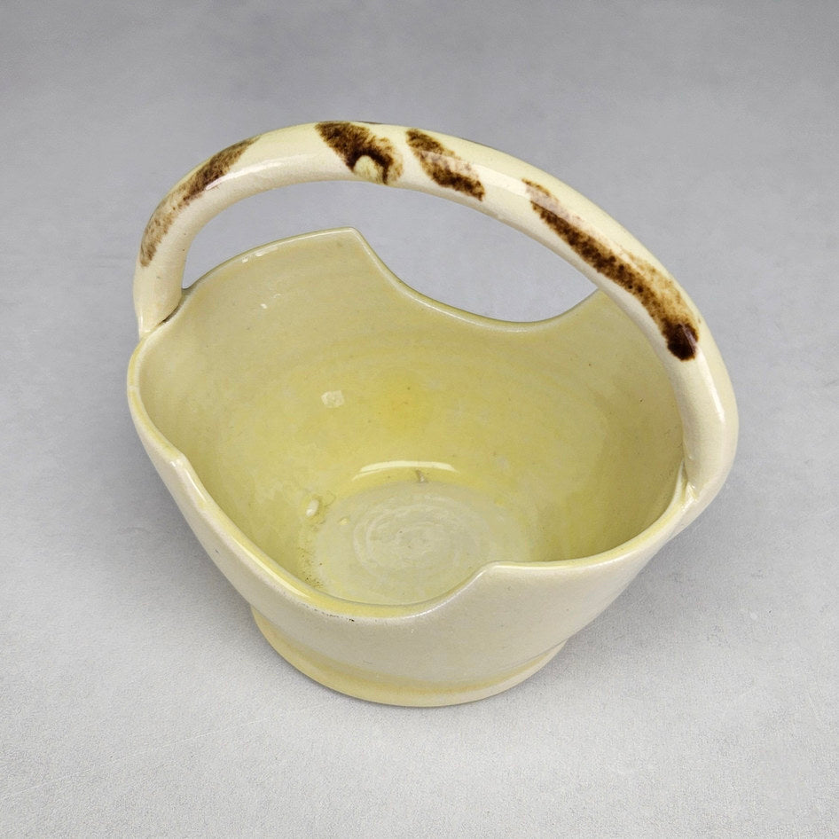 Lucia Ware 153 Yellow Ceramic Basket, view 4