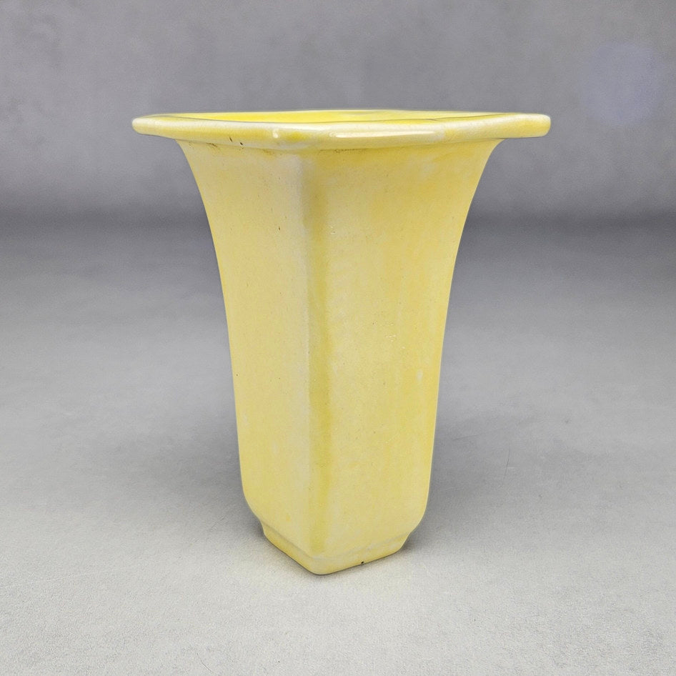 Lucia Ware 1812 Yellow Ceramic Wall Pocket, view 2