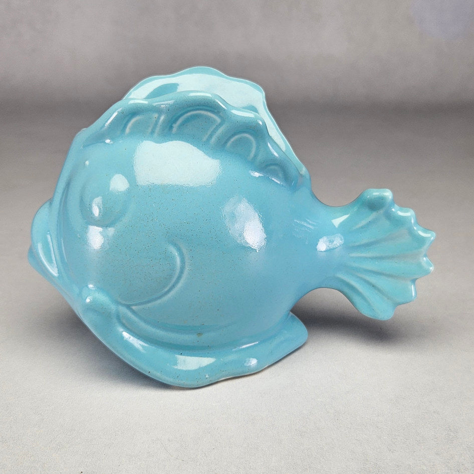 Lucia Ware 2202 Turquoise Ceramic Fish Vase, view 1