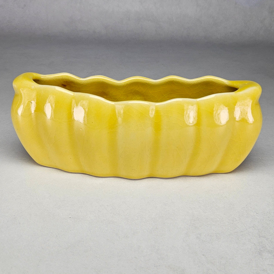 Lucia Ware 3301 Yellow Lobed Planter Vase, view 1