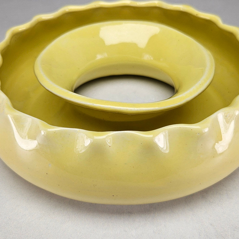 Lucia Ware 4001 Yellow Ceramic Posy Ring Vase, view 2