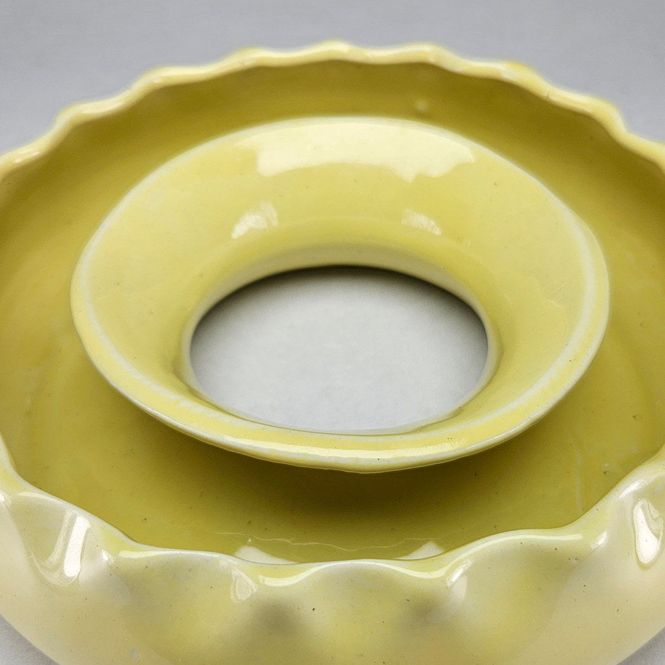 Lucia Ware 4001 Yellow Ceramic Posy Ring Vase, view 3
