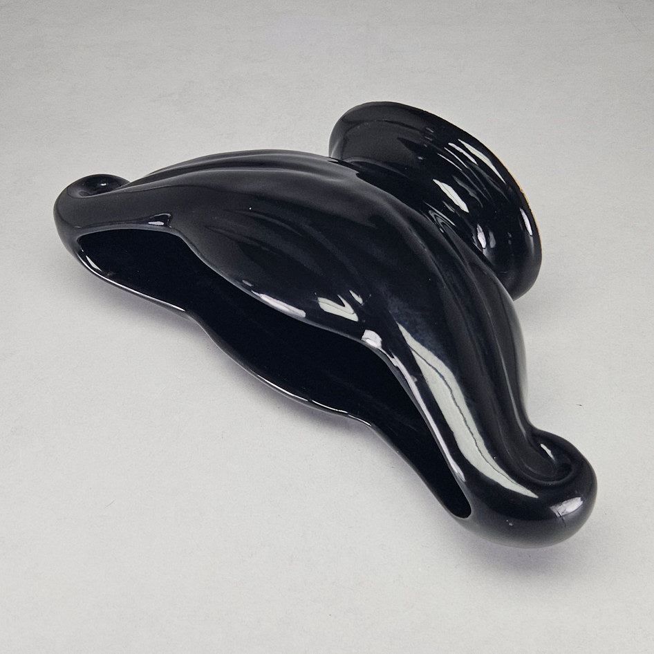 Lucia Ware Black Ceramic Mantel Vase Style 5803