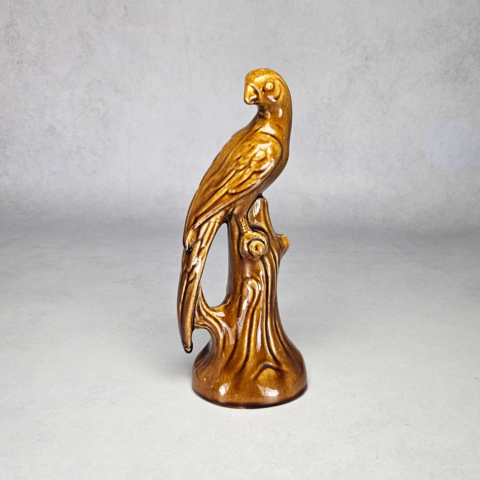 Lucia Ware Brown Glazed Long-Tailed Bird Figurine, view 1
