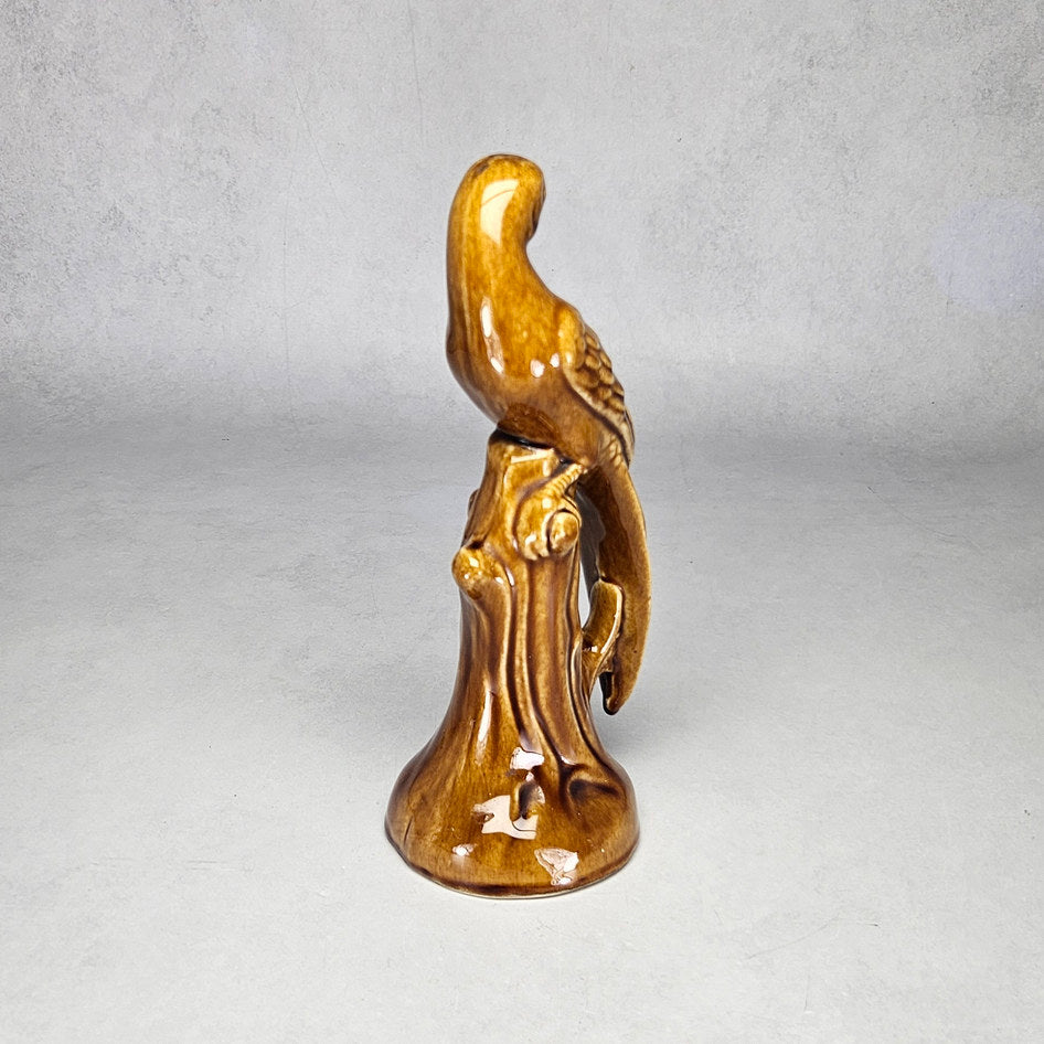 Lucia Ware Brown Glazed Long-Tailed Bird Figurine, view 2