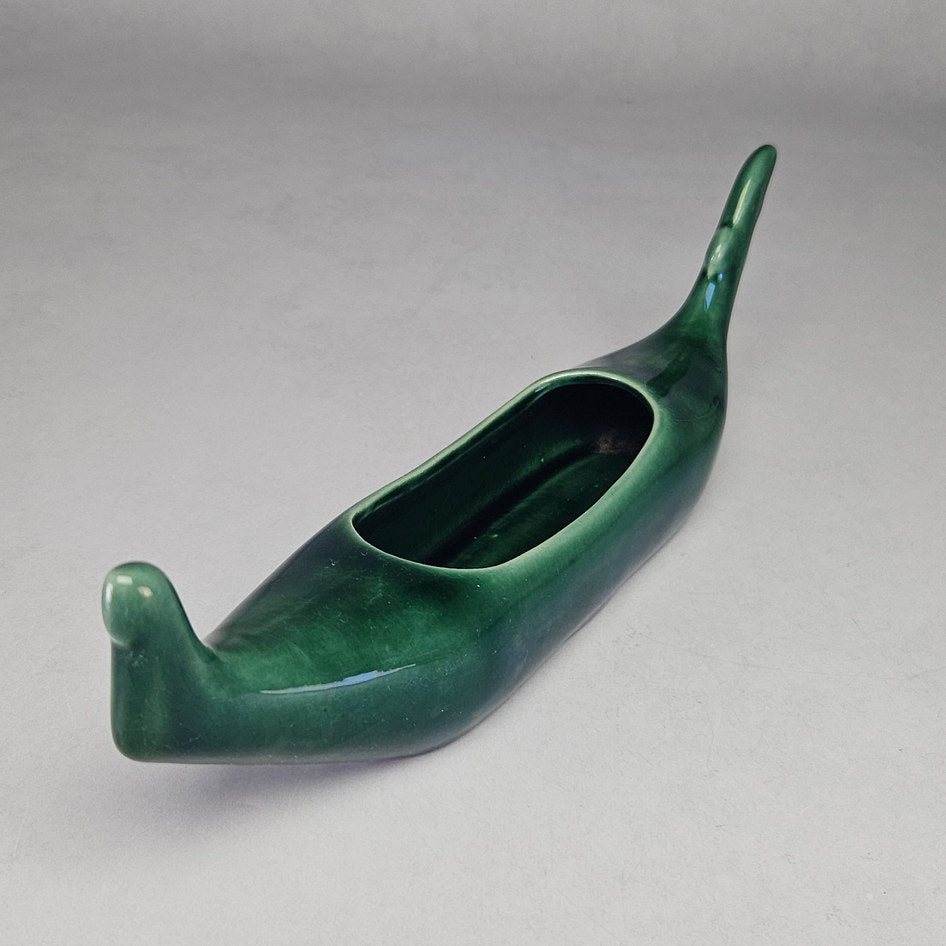 Lucia Ware Green Ceramic Gondola Planter Vase