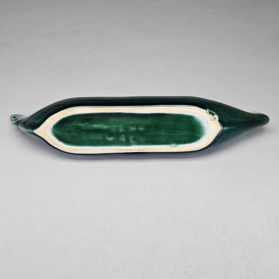 Lucia Ware Green Ceramic Gondola Planter Vase