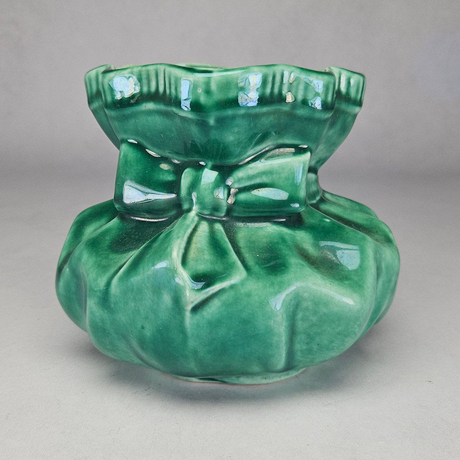 Lucia Ware Green Ceramic Ribbon Vase Style 4307