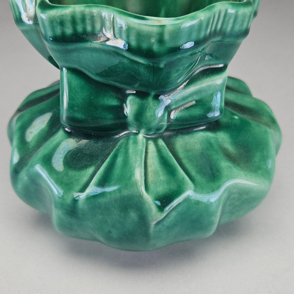 Lucia Ware Green Ceramic Ribbon Vase Style 4307